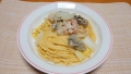 牡蠣と海老と白菜のスパゲティ　20211211
