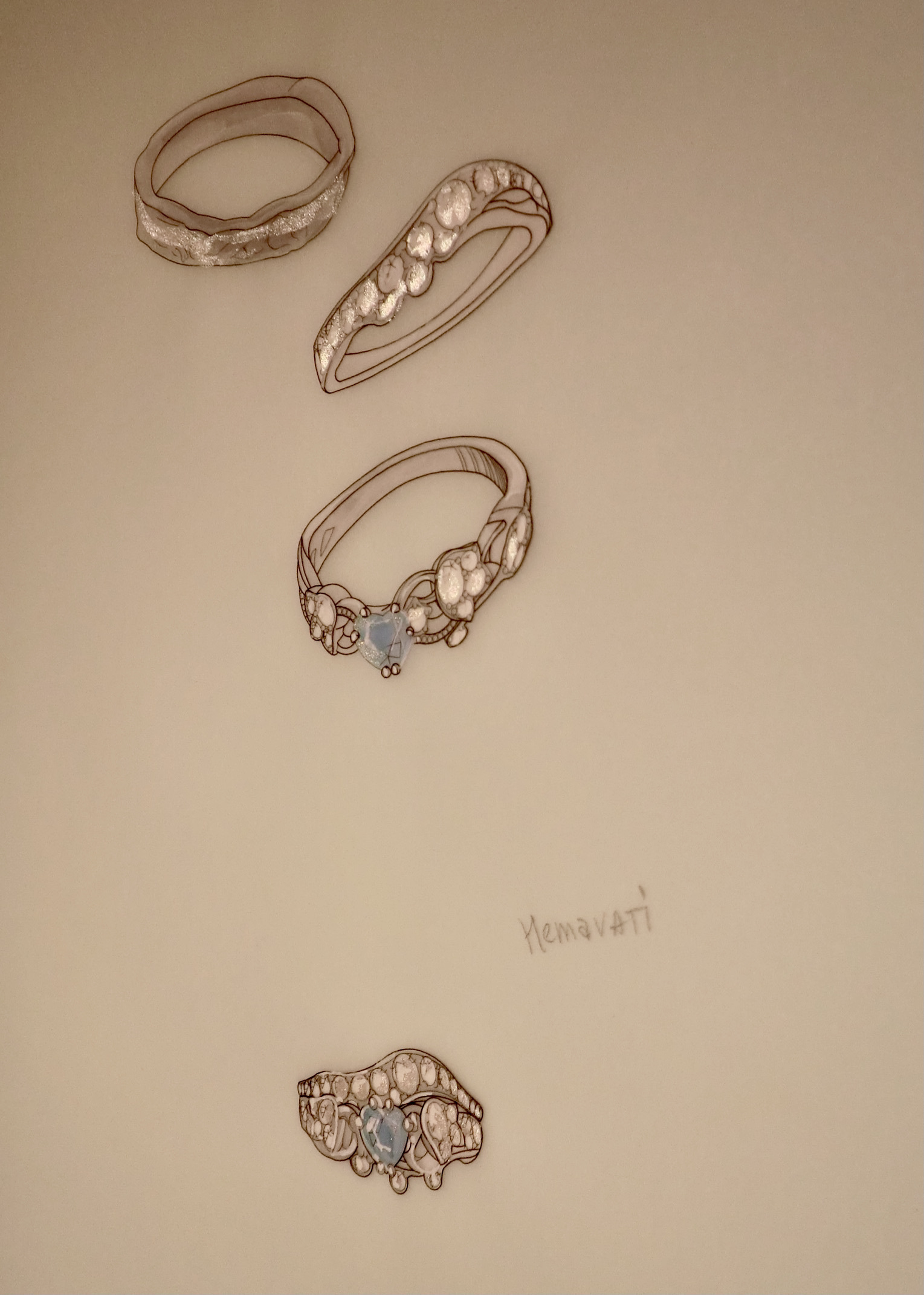 パライバトルマリンの婚約指輪 | Hemavati Jewelry