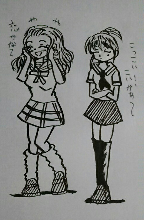 荒ぶるプリンさん画：カラ実ちゃんと千鶴さんの女子トーク！