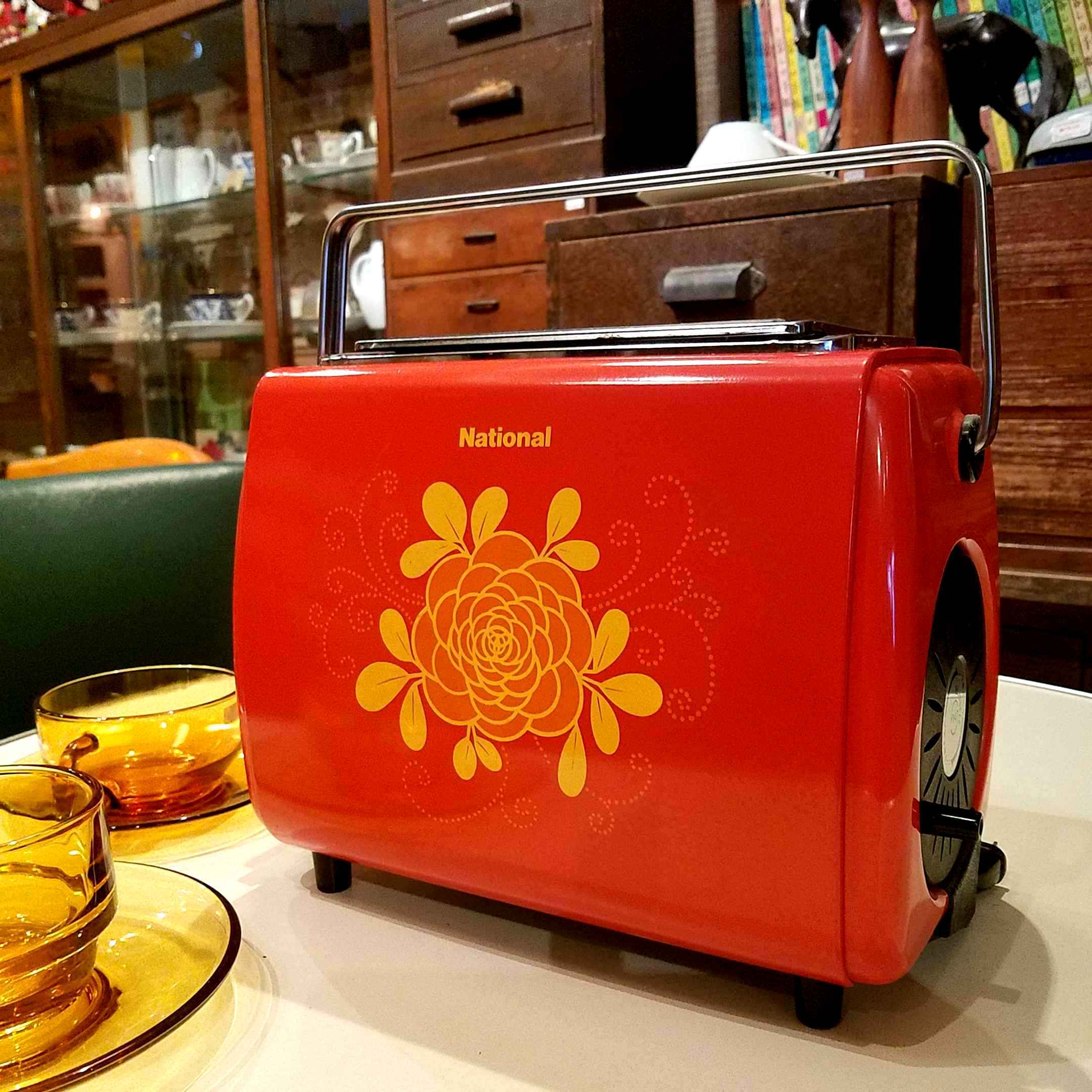 昭和レトロなナショナルの花柄ポップアップ・トースター - [Sold Out]過去の販売商品